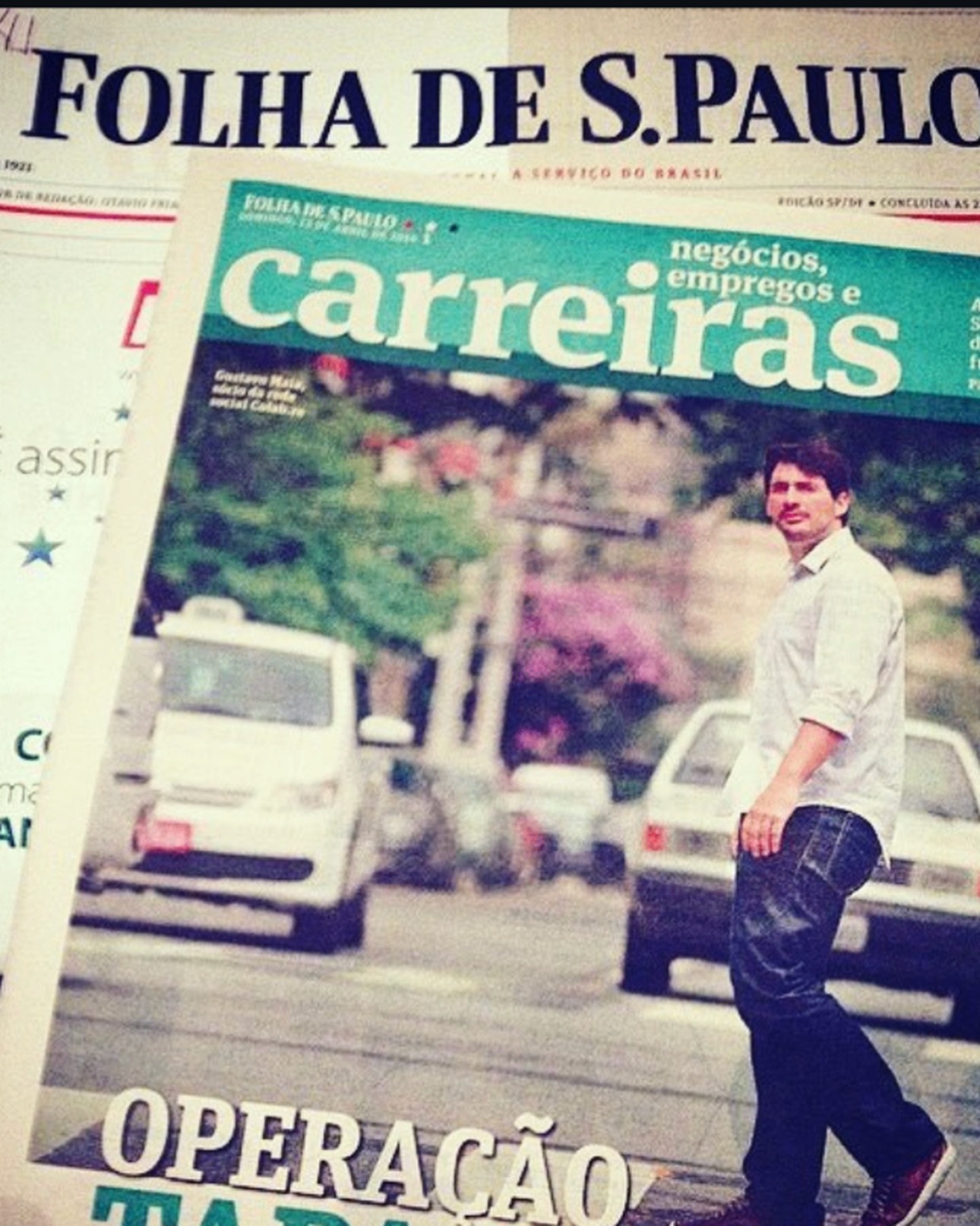 Operação Tapa-Buraco, capa do caderno Carreiras